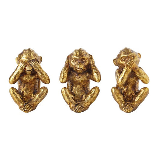 Hear No Evil Resin Monkey Ornament