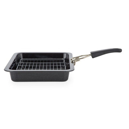 Non-Stick Steel Grill Pan with Detachable Handle