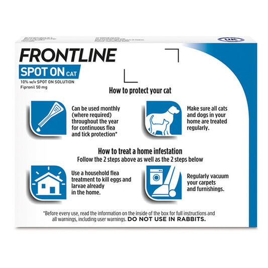 FRONTLINE Spot On Flea & Tick Treatment Cat 3 Pack