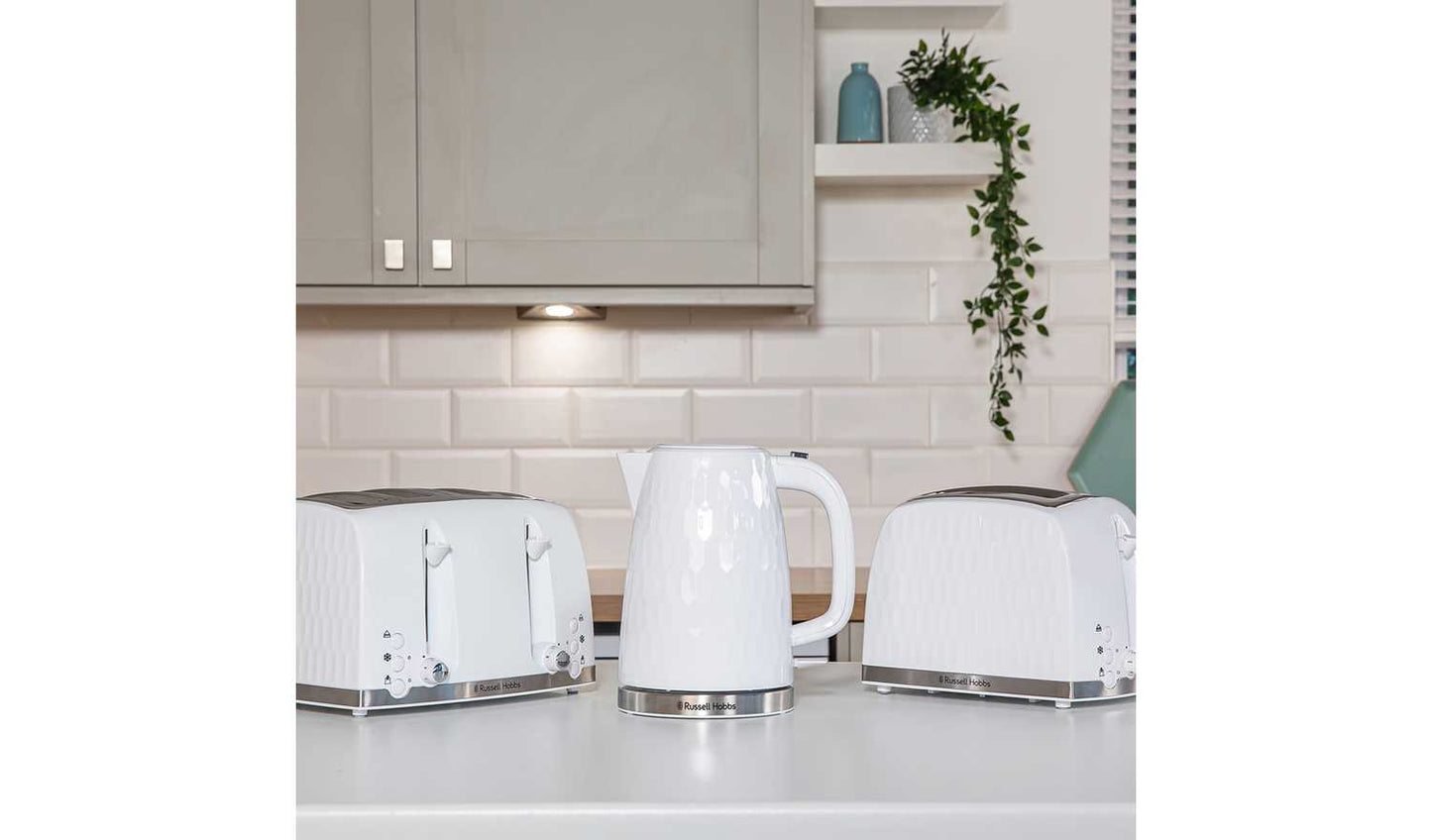 Russell Hobbs 26070 Honeycomb 4 Slice Toaster - White