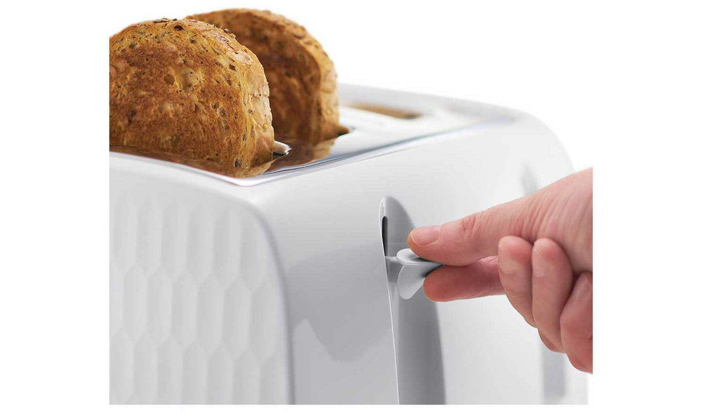 Russell Hobbs 26070 Honeycomb 4 Slice Toaster - White
