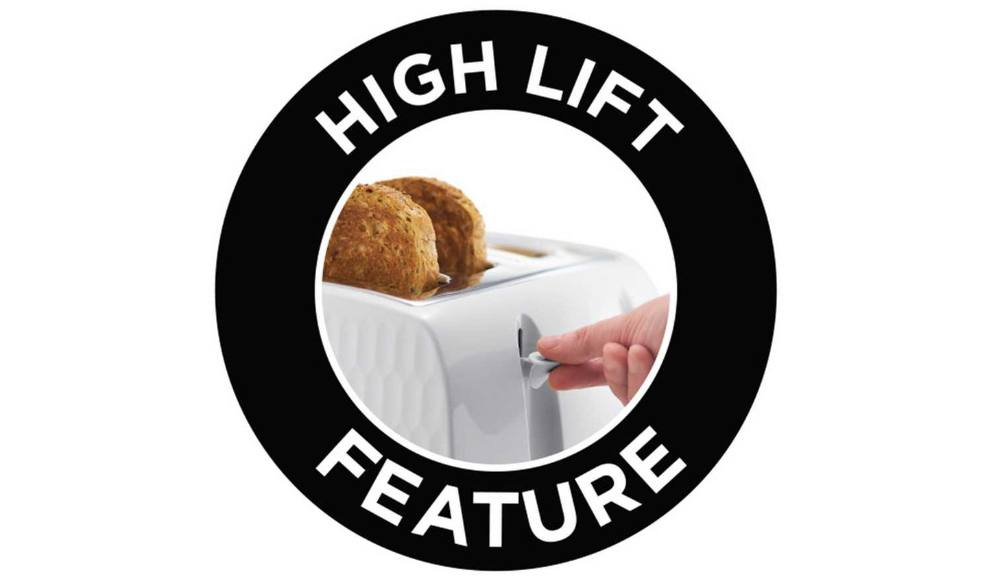 Russell Hobbs 26070 Honeycomb 4 Slice Toaster - White