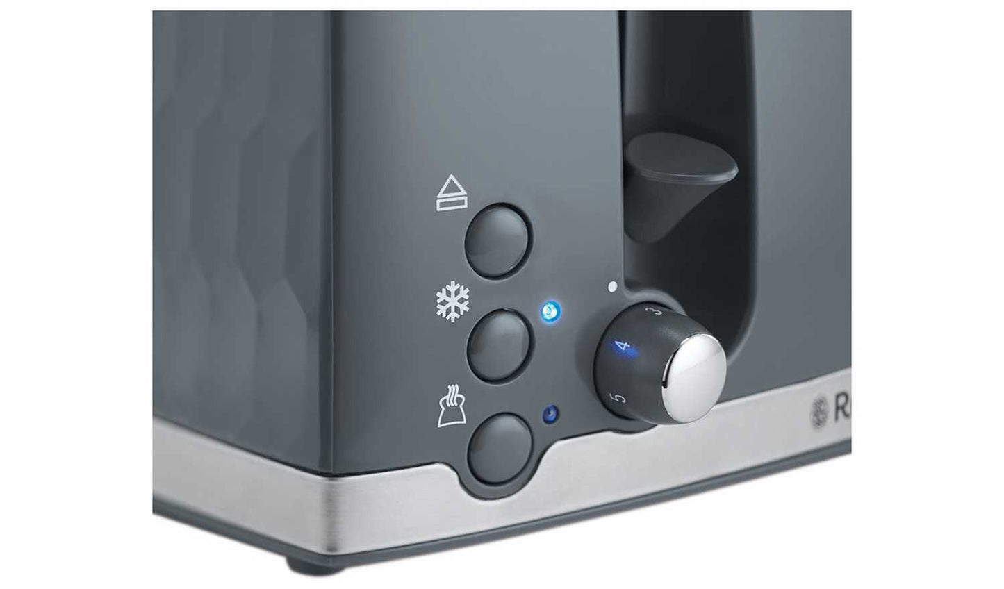 Russell Hobbs 26073 Honeycomb 4 Slice Toaster - Grey