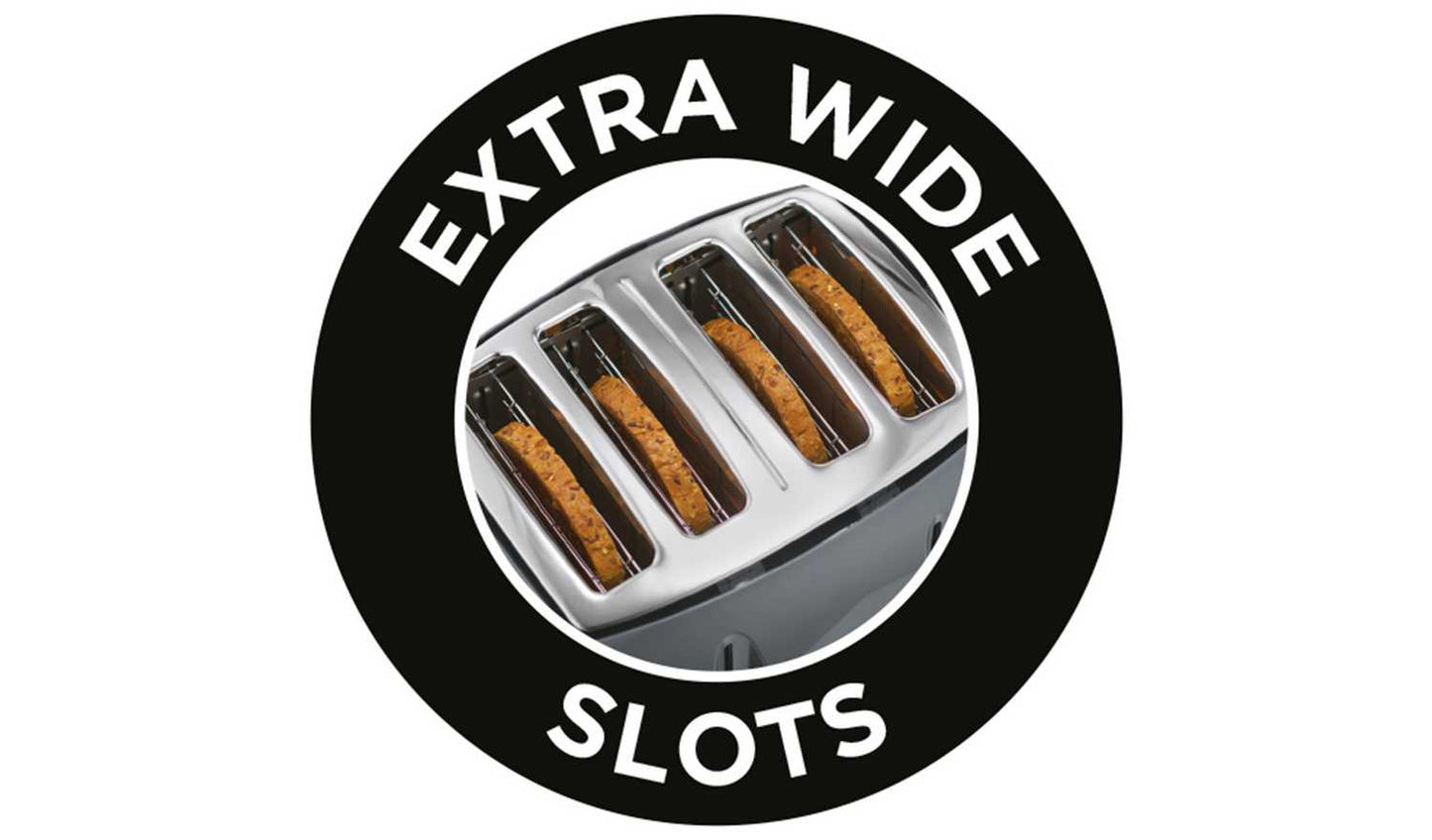 Russell Hobbs 26073 Honeycomb 4 Slice Toaster - Grey