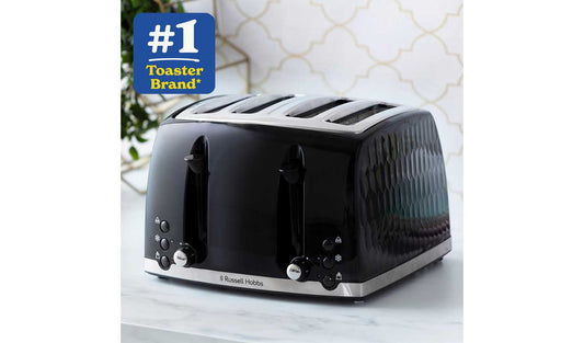 Russell Hobbs 26071 Honeycomb 4 Slice Toaster - Black