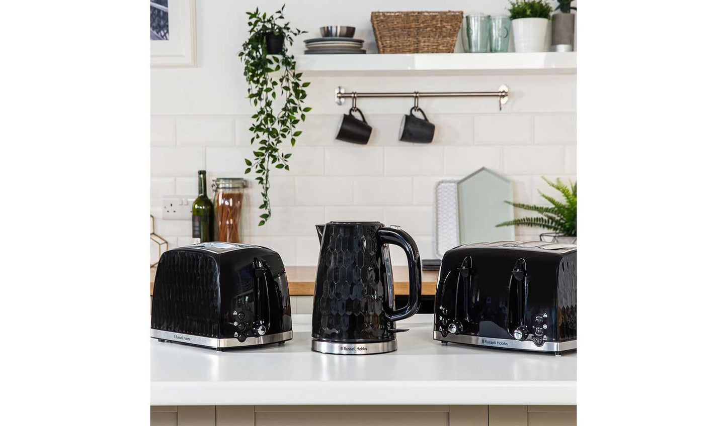 Russell Hobbs 26071 Honeycomb 4 Slice Toaster - Black