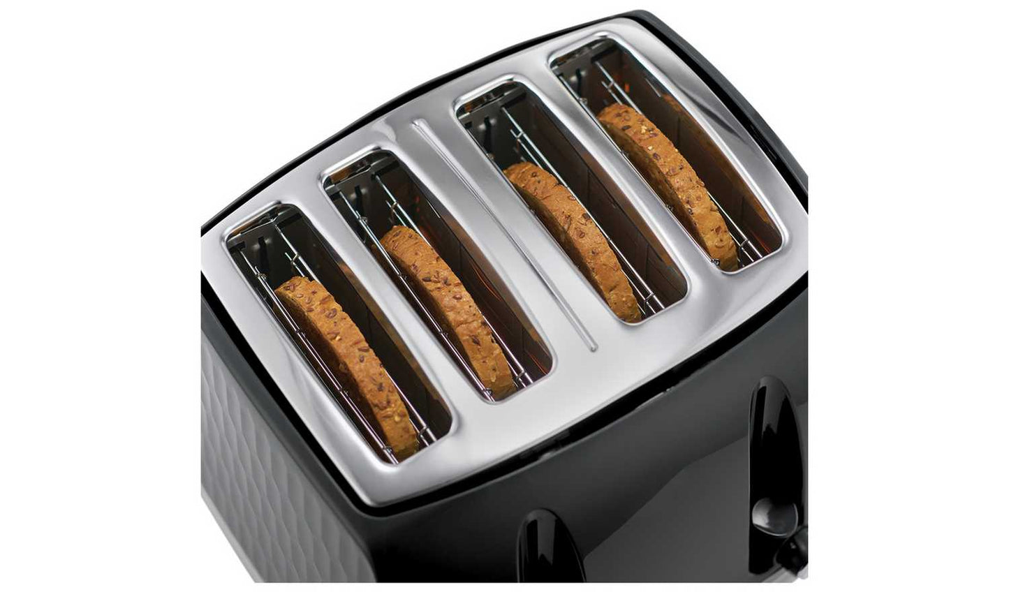 Russell Hobbs 26071 Honeycomb 4 Slice Toaster - Black