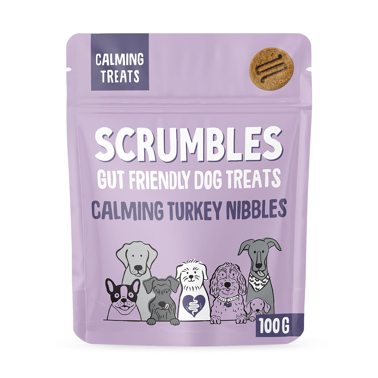 Scrumbles Nibbles Grain Free Natural Calming Dog Treats 100g