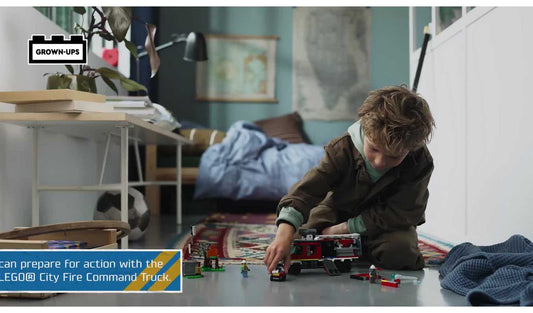 LEGO City Fire Command Unit Set with Fire Engine Toy 60374