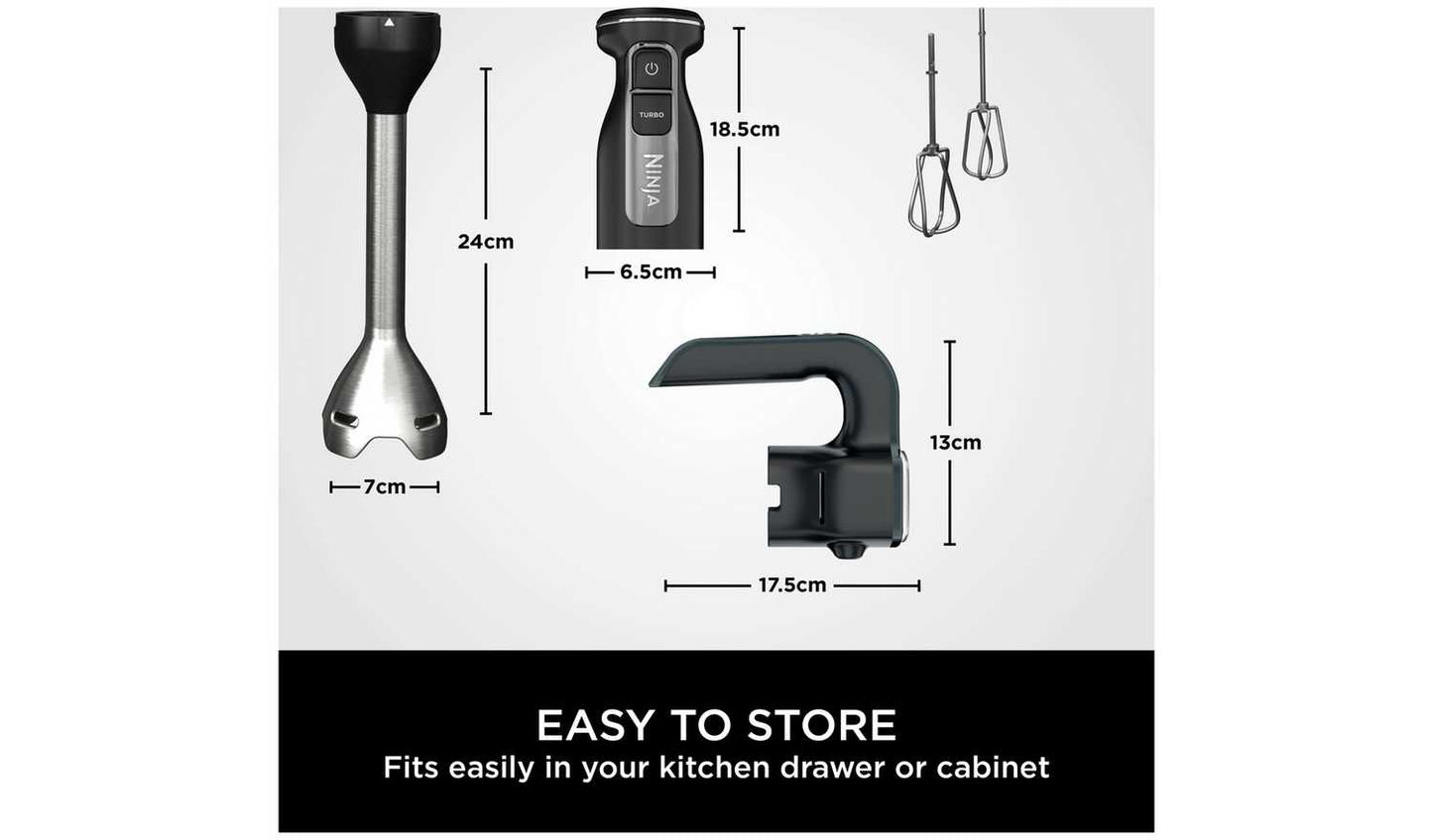 Ninja Foodi CI090UK 2-in-1 Hand Blender & Mixer - Black