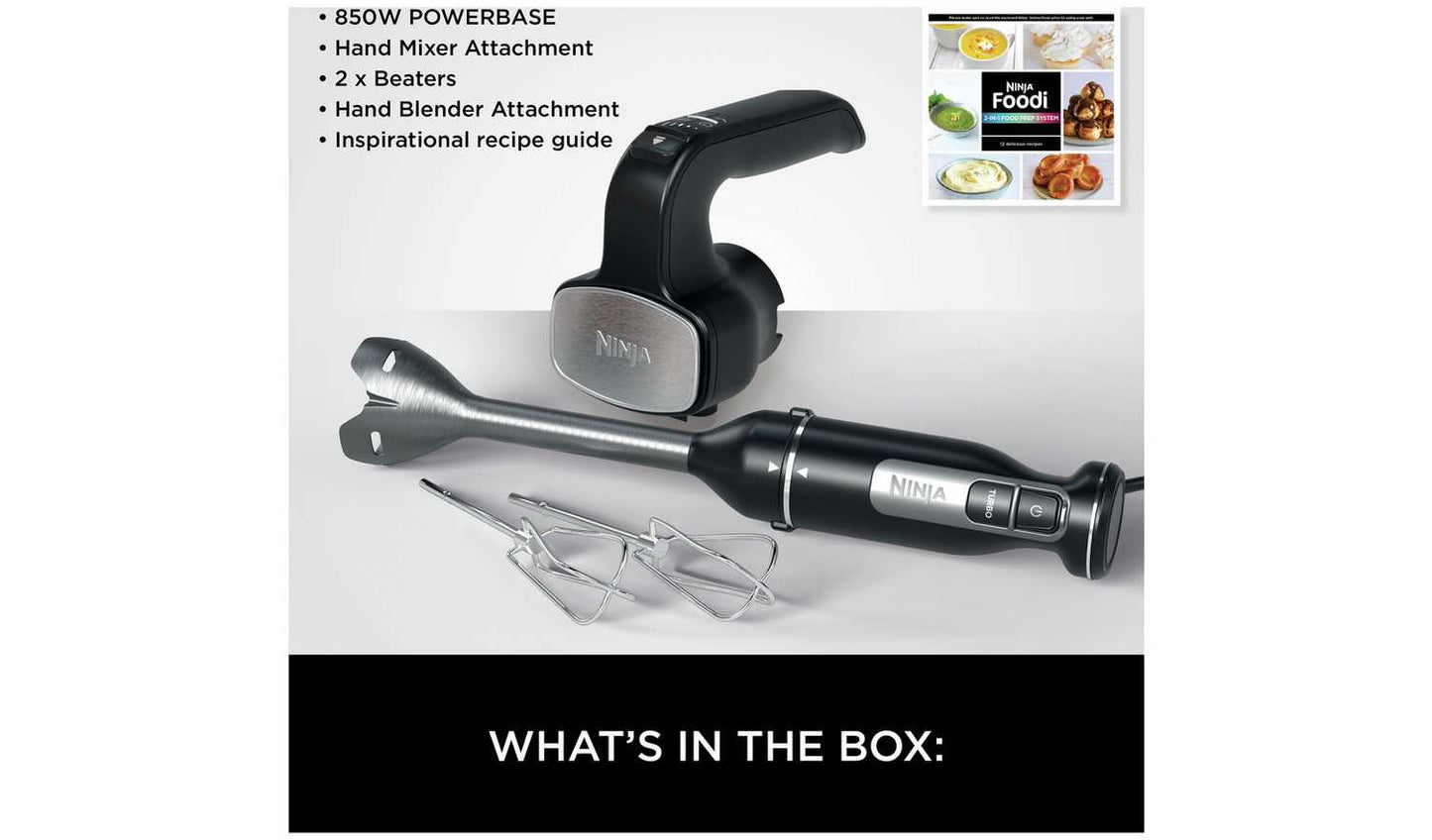 Ninja Foodi CI090UK 2-in-1 Hand Blender & Mixer - Black