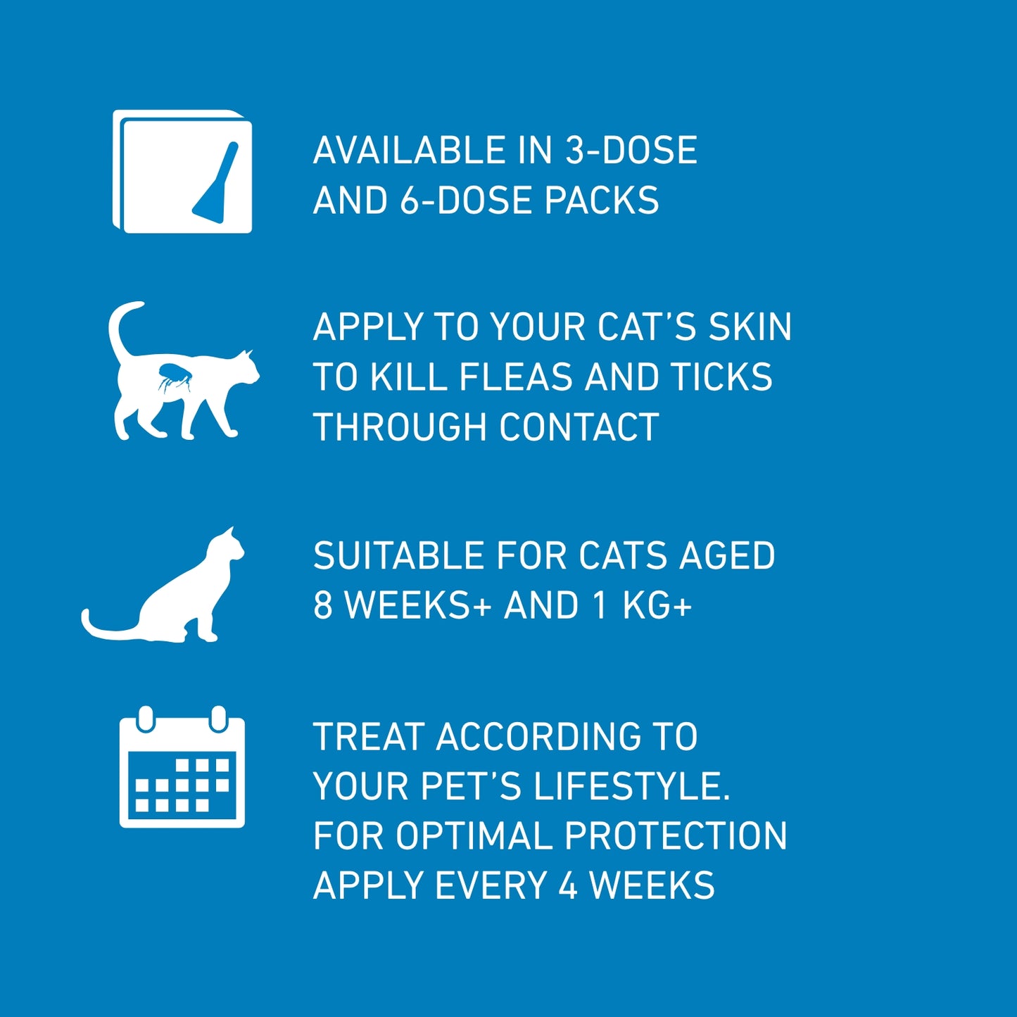 FRONTLINE Spot On Flea & Tick Treatment Cat 3ml 6 Pack