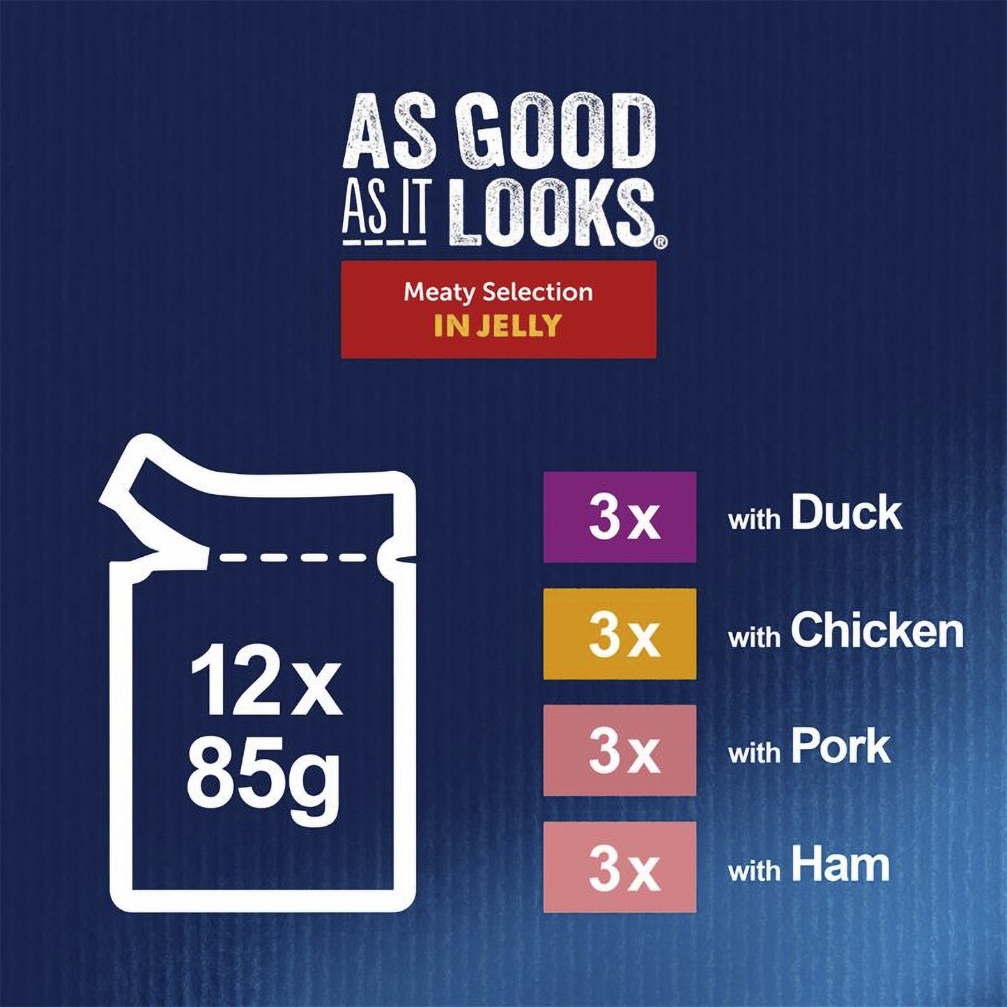 Felix As Good As it Looks Adult Wet Cat Food Meaty Selection In Jelly