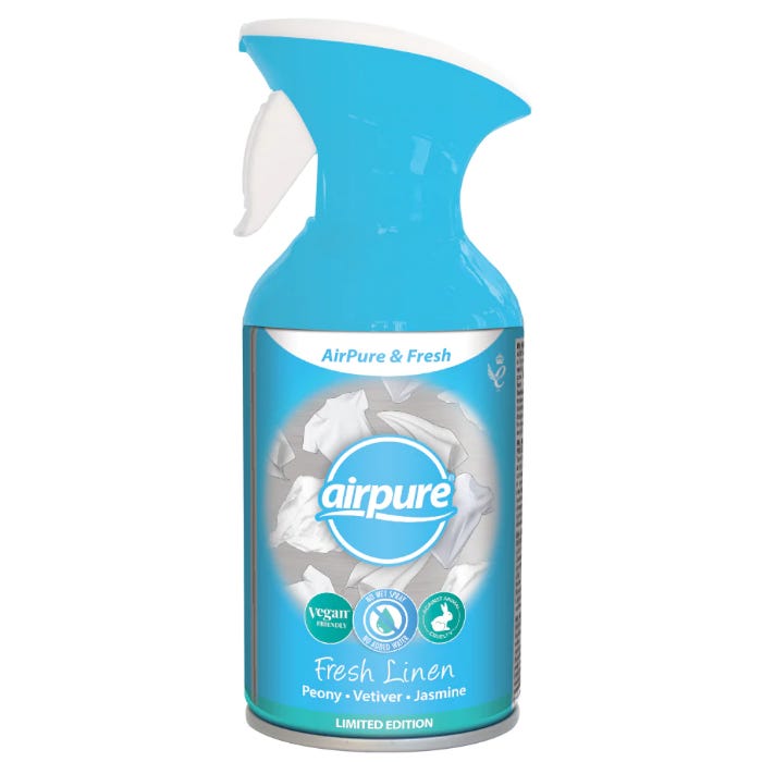AirPure & Fresh Air Freshener Spray Fresh Linen, 250ml