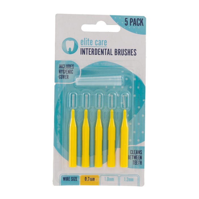 Elite Care Interdental Brushes - Yellow (Pack of 5)