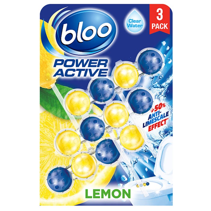 Bloo Power Active Lemon Rim Blocks (Pack of 3)
