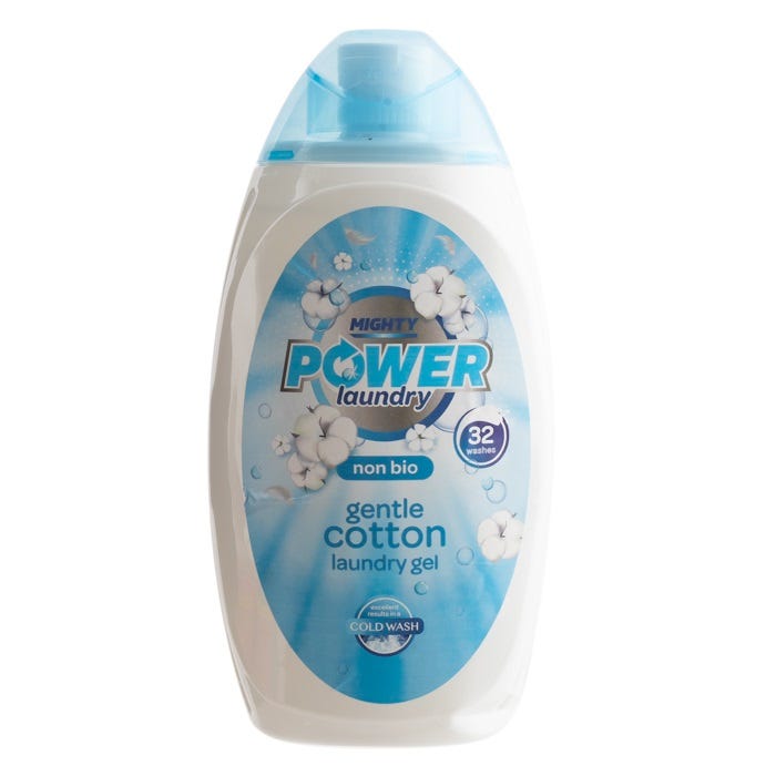 Mighty Power Laundry Gel - Gentle Cotton 970ml