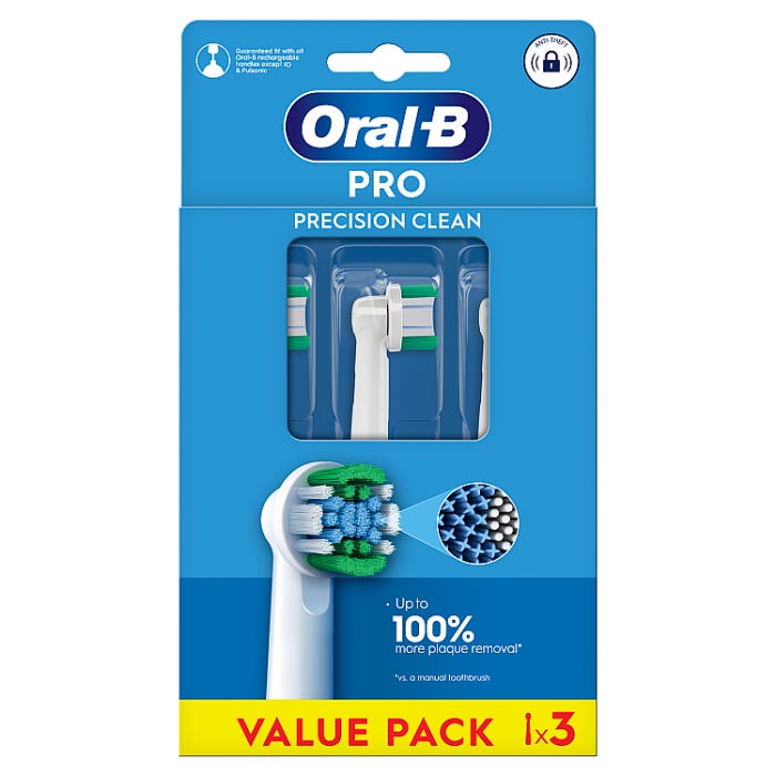 Oral-B Pro Precision Clean Toothbrush Heads, (Pack of 3)