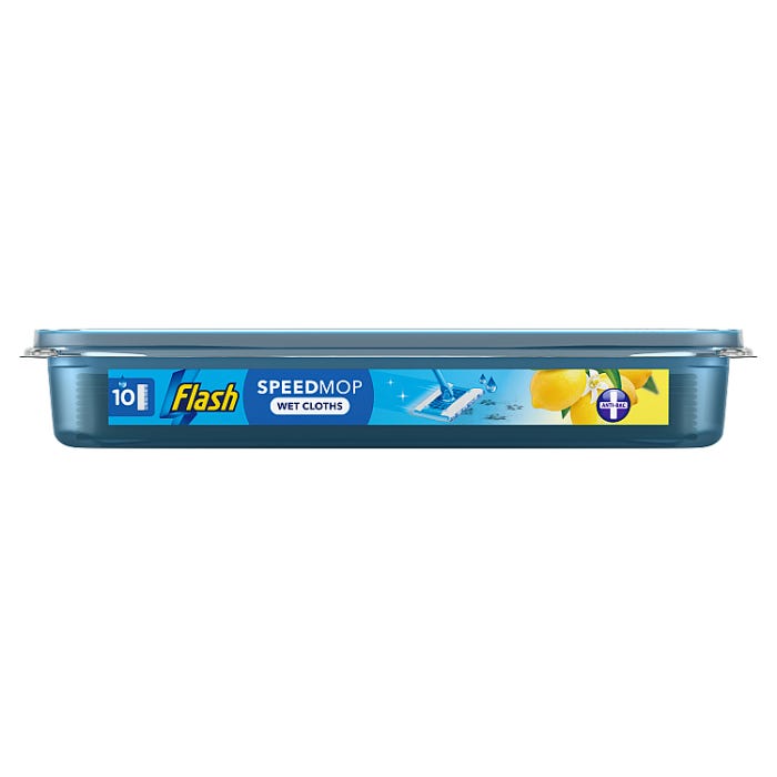 Flash Speedmop Antibacterial Floor Wipes - Lemon (10 Wipes)