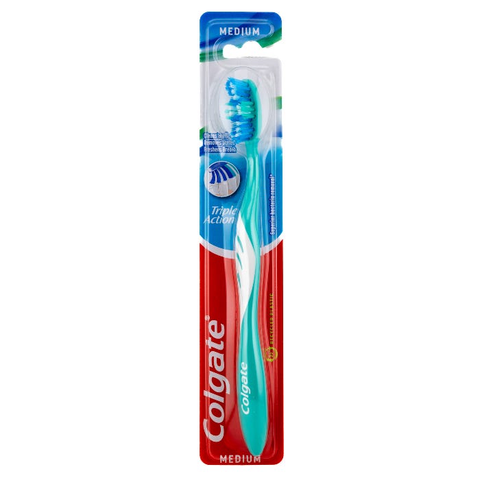 Colgate Triple Action Toothbrush - Green, Medium