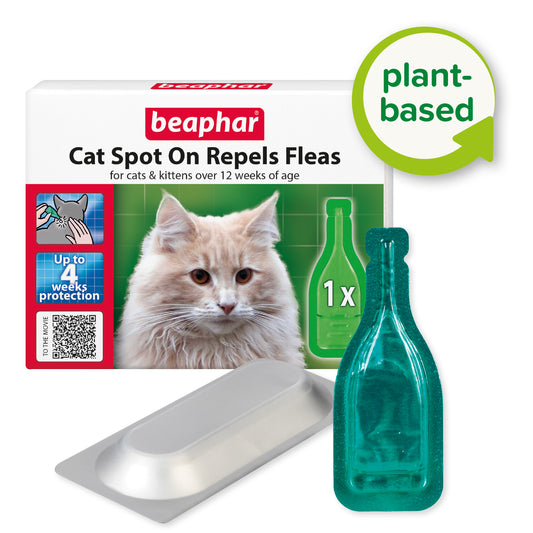 Beaphar Protection Plant-Based Flea Spot-On for Cats 1 Pipette