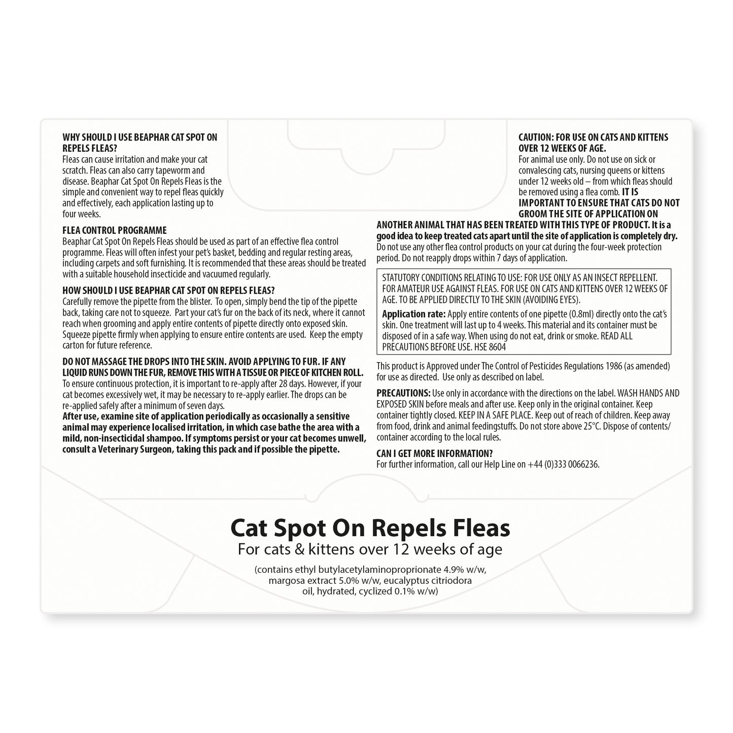 Beaphar Protection Plant-Based Flea Spot-On for Cats 1 Pipette
