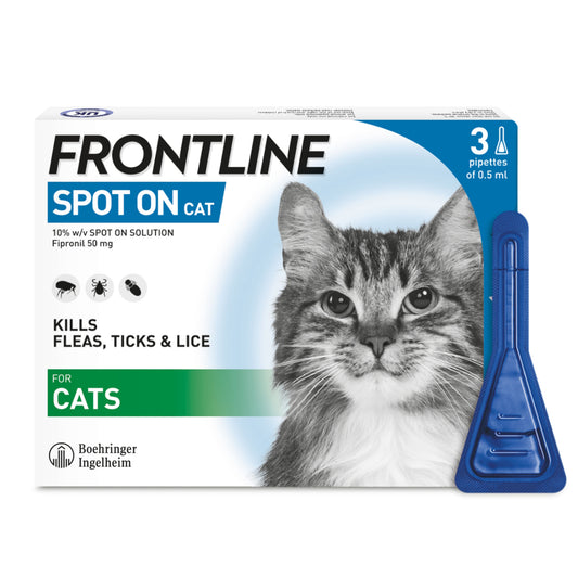 FRONTLINE Spot On Flea & Tick Treatment Cat 3 Pack