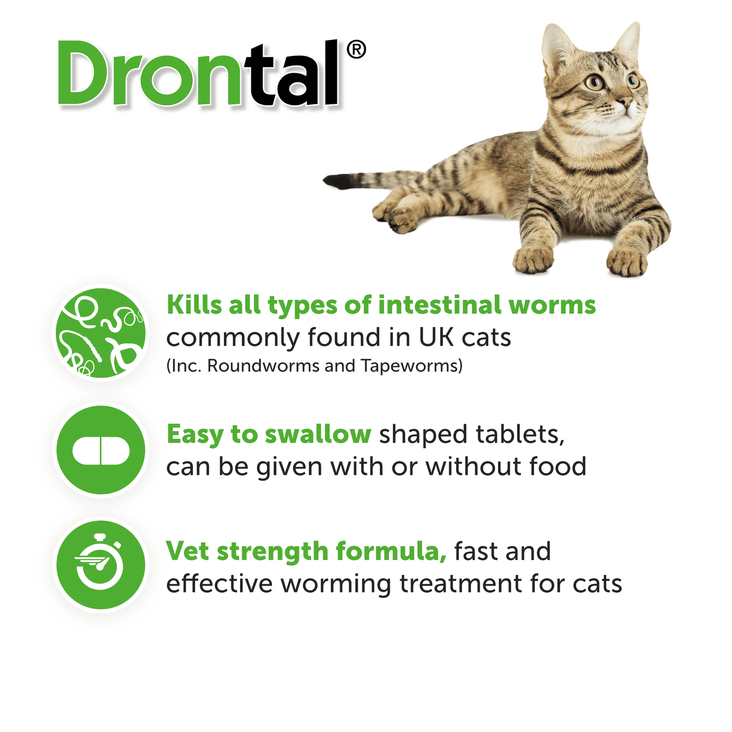 Drontal Wormer Tablets for Cats 2 Pack