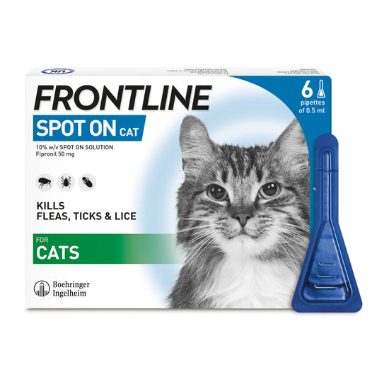 FRONTLINE Spot On Flea & Tick Treatment Cat 3ml 6 Pack
