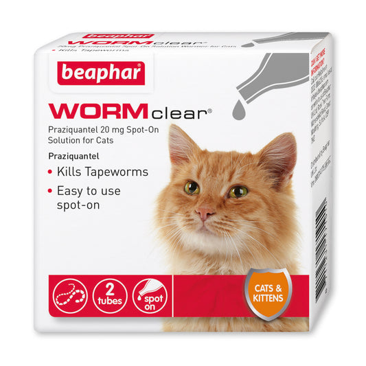 Beaphar WORMclear Worming Spot-On for Cats 2 Pack
