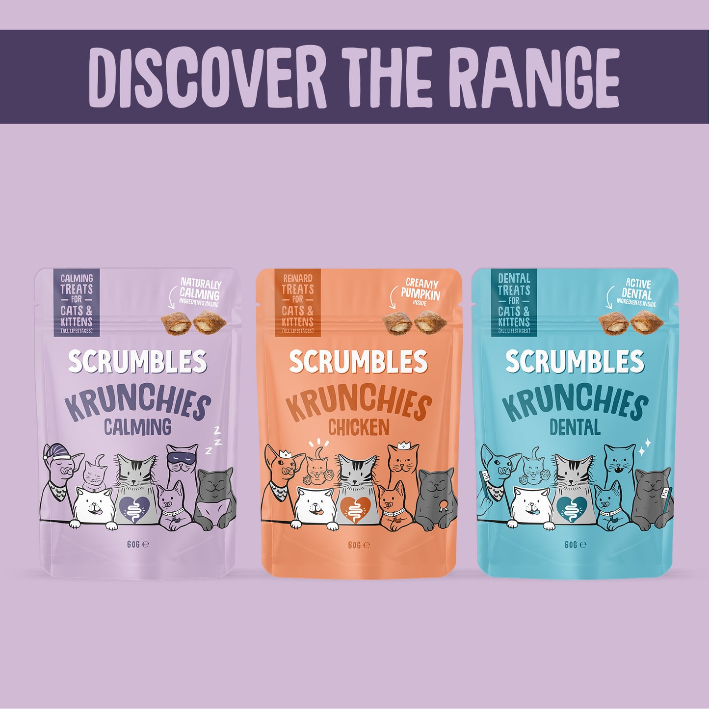 Scrumbles Krunchies Calming Cat Treats