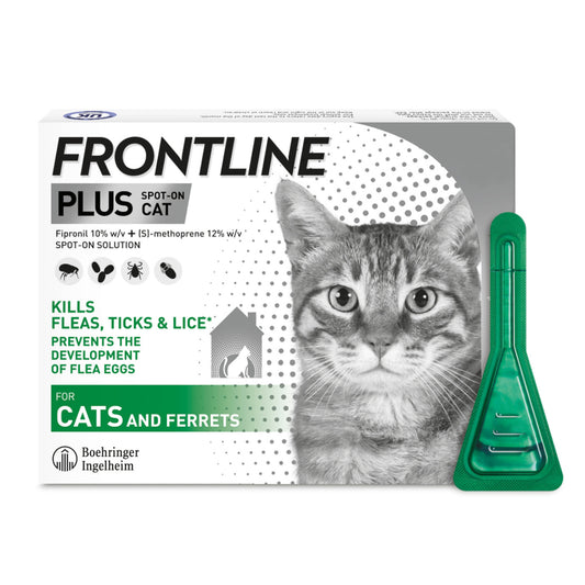 FRONTLINE Plus Spot On Flea And Tick Treatment Cat and Ferret