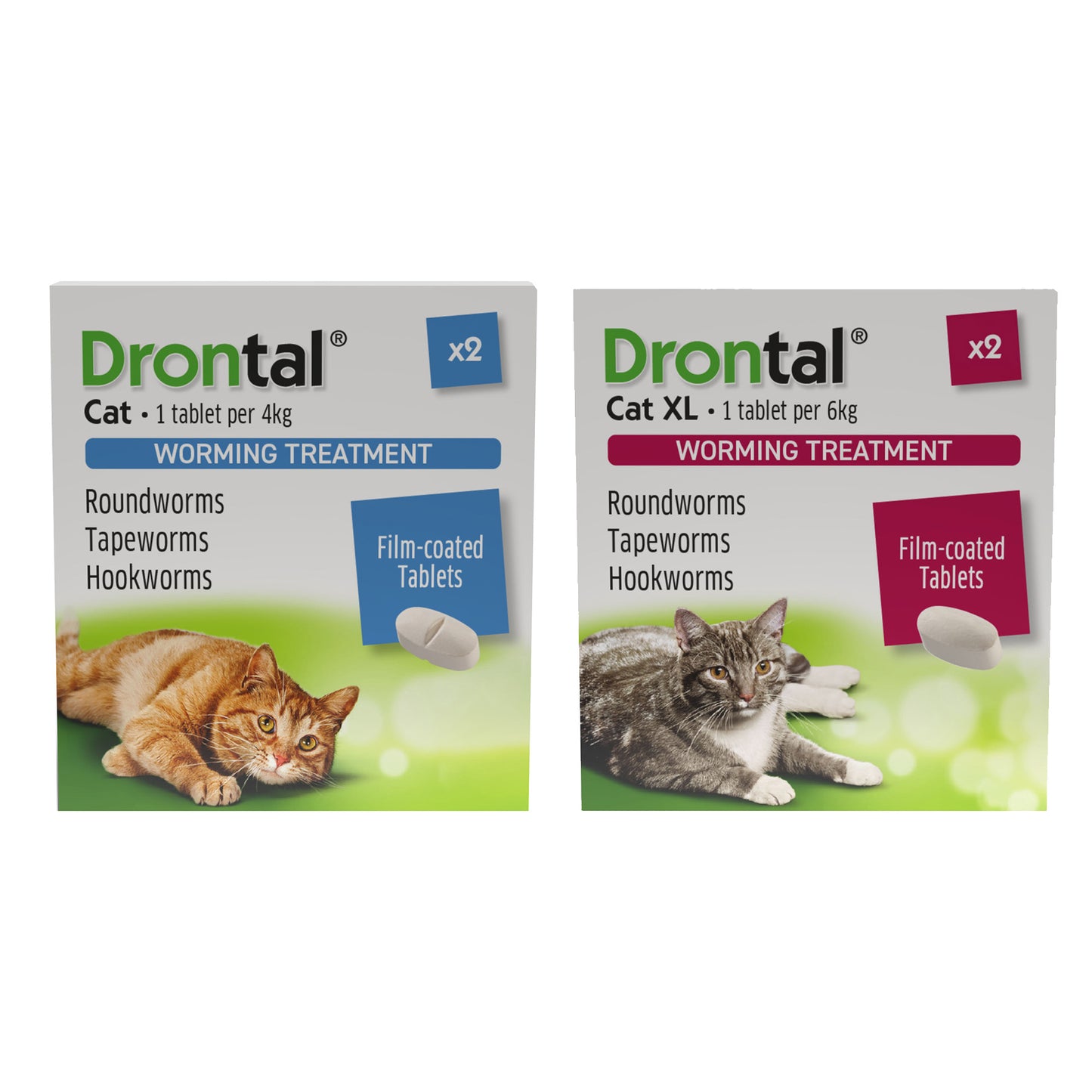 Drontal Wormer Tablets for Cats 2 Pack