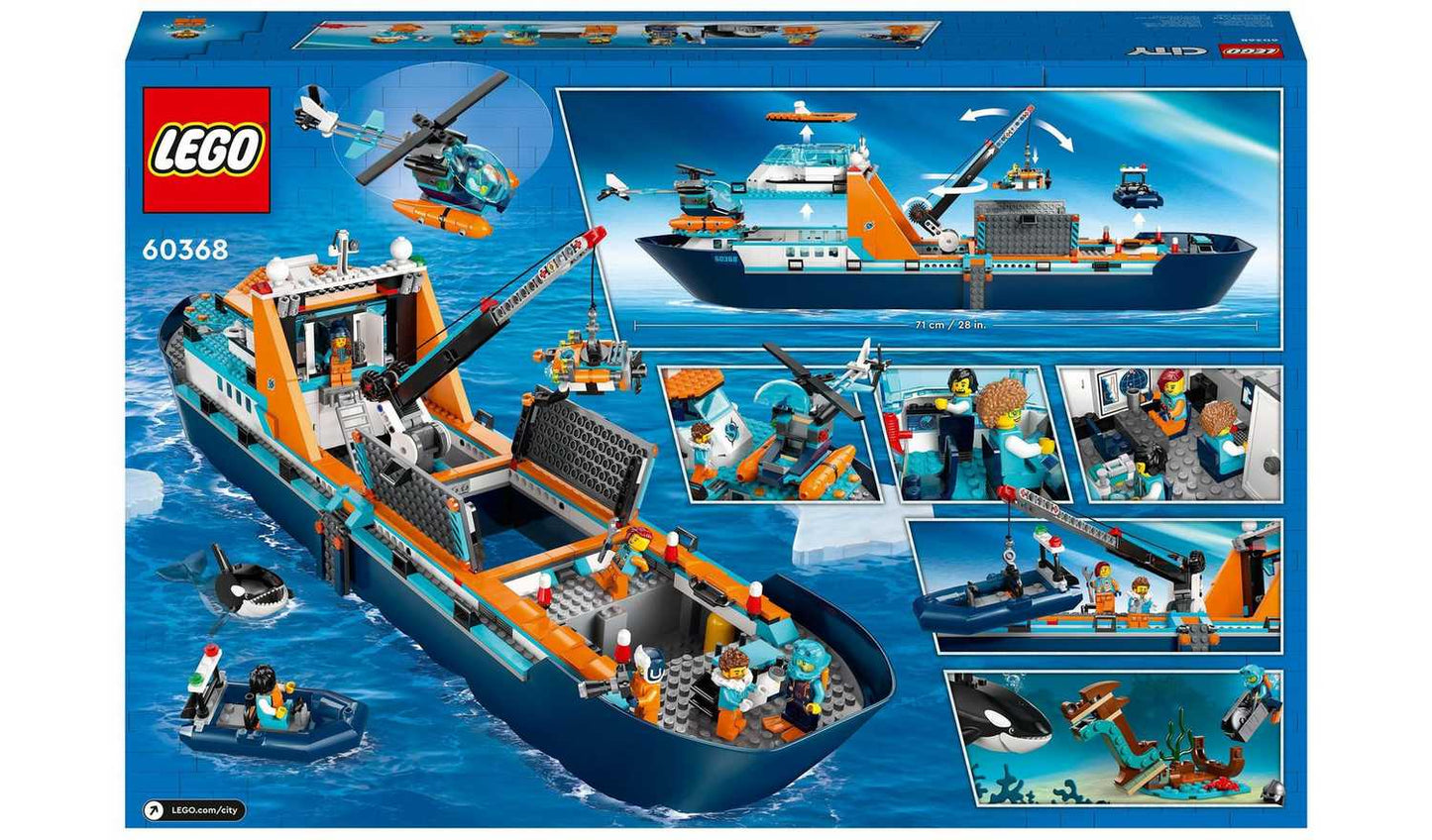 LEGO City Arctic Explorer Ship, Big Floating Boat Toy 60368