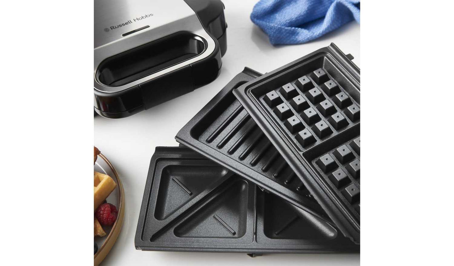 Russell Hobbs Creations 3in1 Sandwich Panini & Waffle Maker