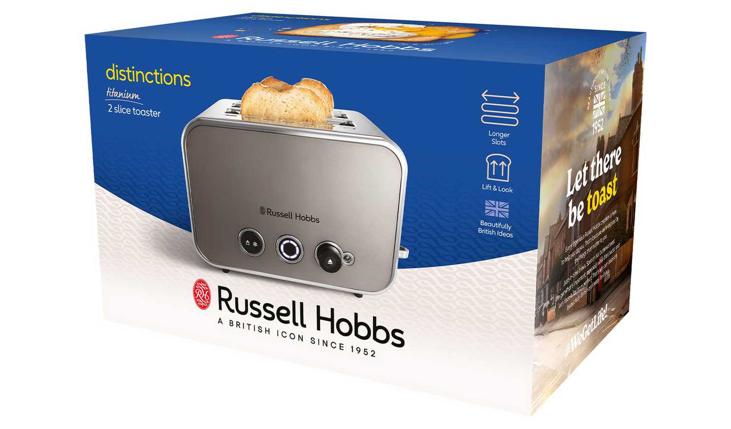 Russell Hobbs Distinctions 2-Slice Titanium Toaster 26432
