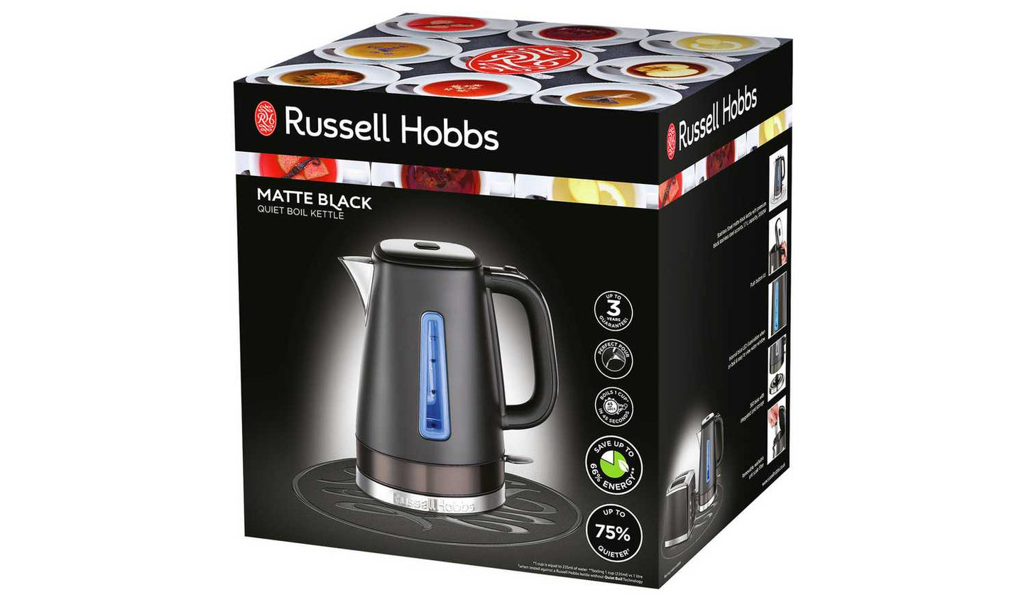 Russell Hobbs Luna Matte Black Kettle 26140