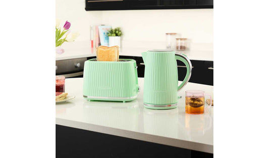 Russell Hobbs Eden Pistachio Green Kettle & Toaster 27364BU