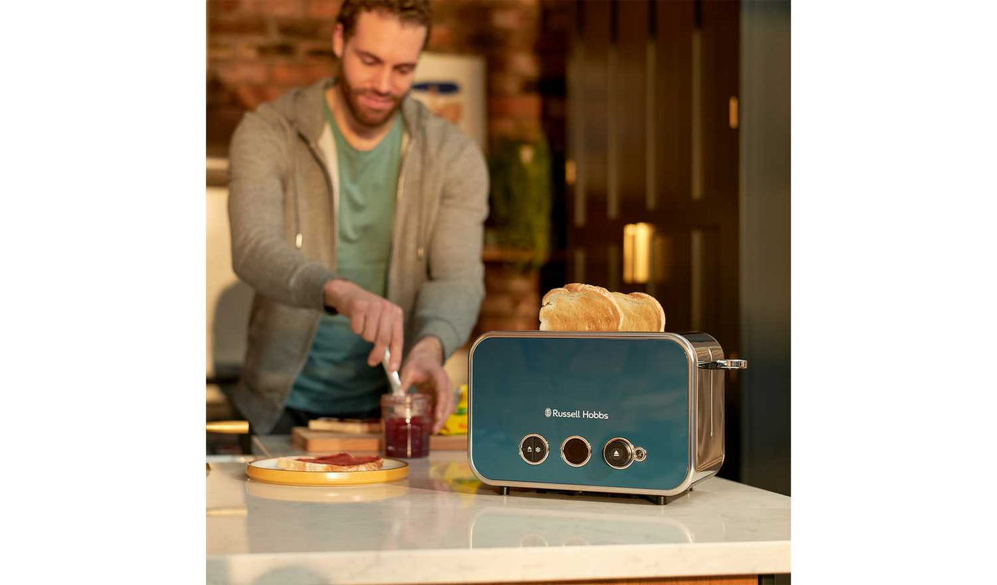 Russell Hobbs Distinctions 2 Slice Ocean Blue Toaster 26431