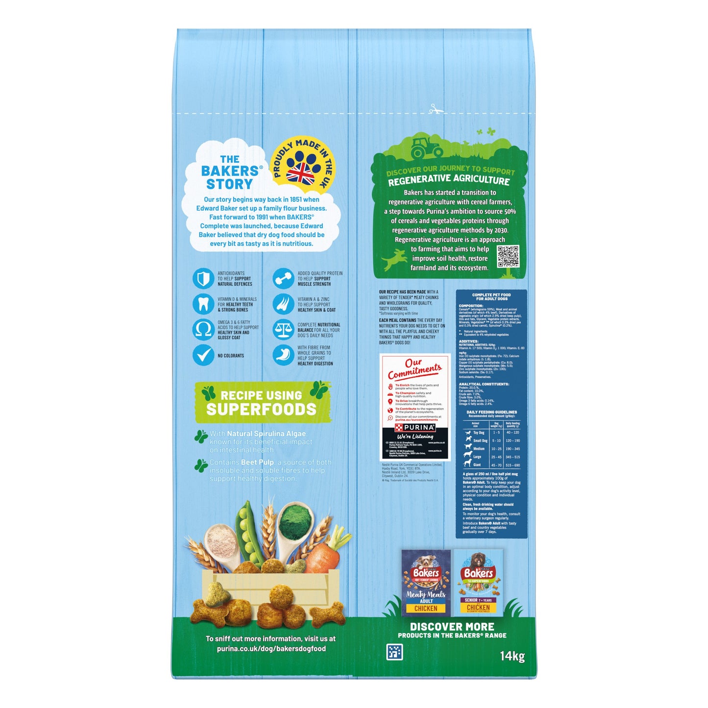 Bakers Adult Dry Dog Food with Tasty Beef & Country Vegetables 2.85kg