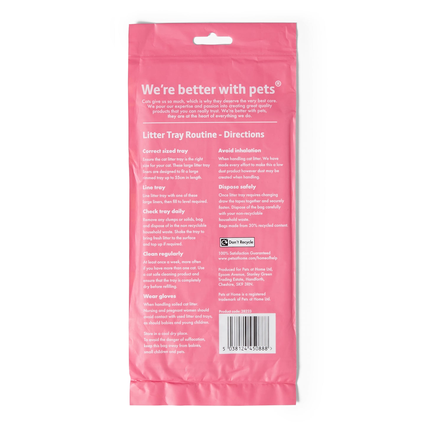 Pets at Home Cat Litter Tray Liners Large 6 Pack