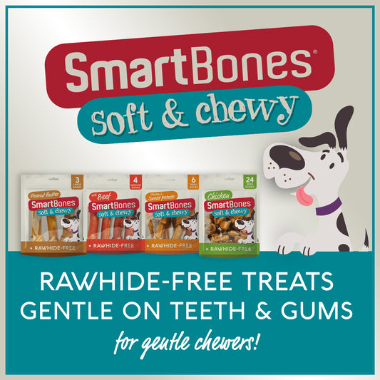 SmartBones Mini Breed Dog Bone Chew Chicken 24 Pack