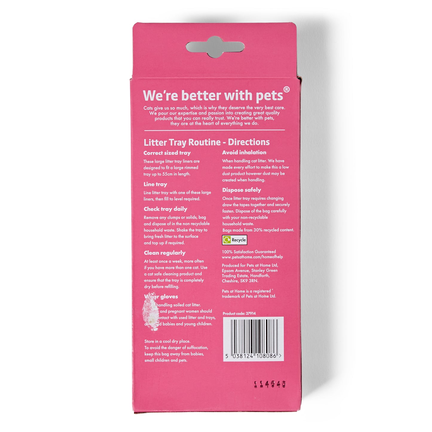 Pets at Home Cat Litter Liner Drawstring Large 8 Pack