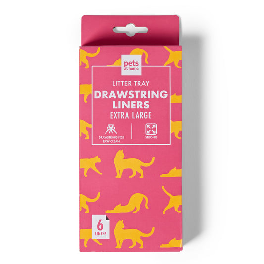 Pets at Home Cat Litter Liner Drawstring X Large 6 Pack