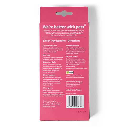 Pets at Home Cat Litter Liner Drawstring X Large 6 Pack