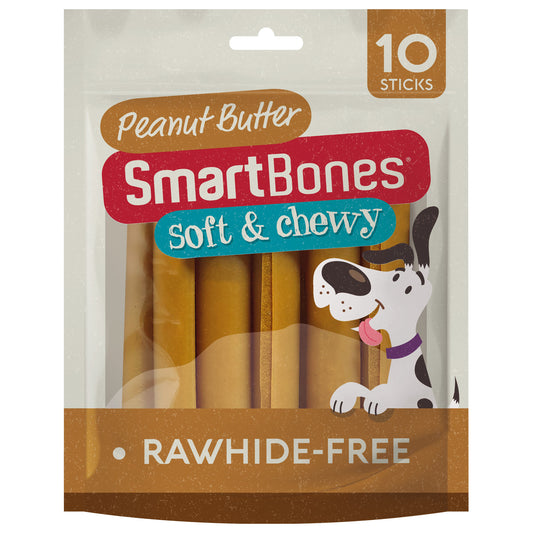 SmartBones SmartSticks Rawhide Alternative Dog Chew Peanut Butter 10 Pack 200g