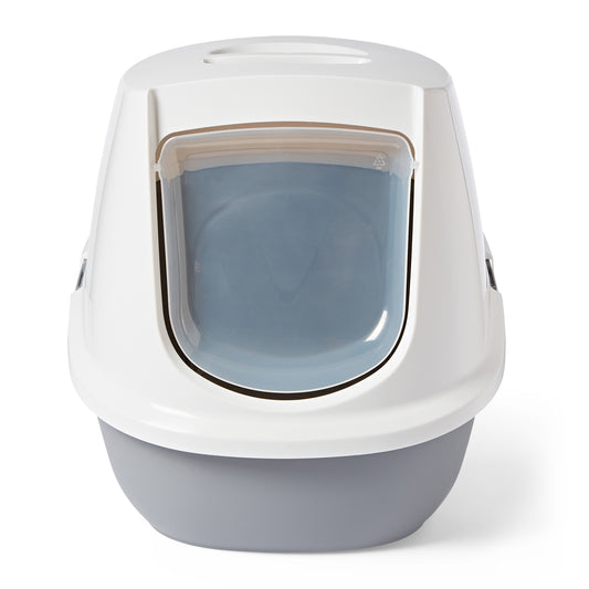 Pets Essentials Hooded Cat Litter Tray Grey Large/X Large