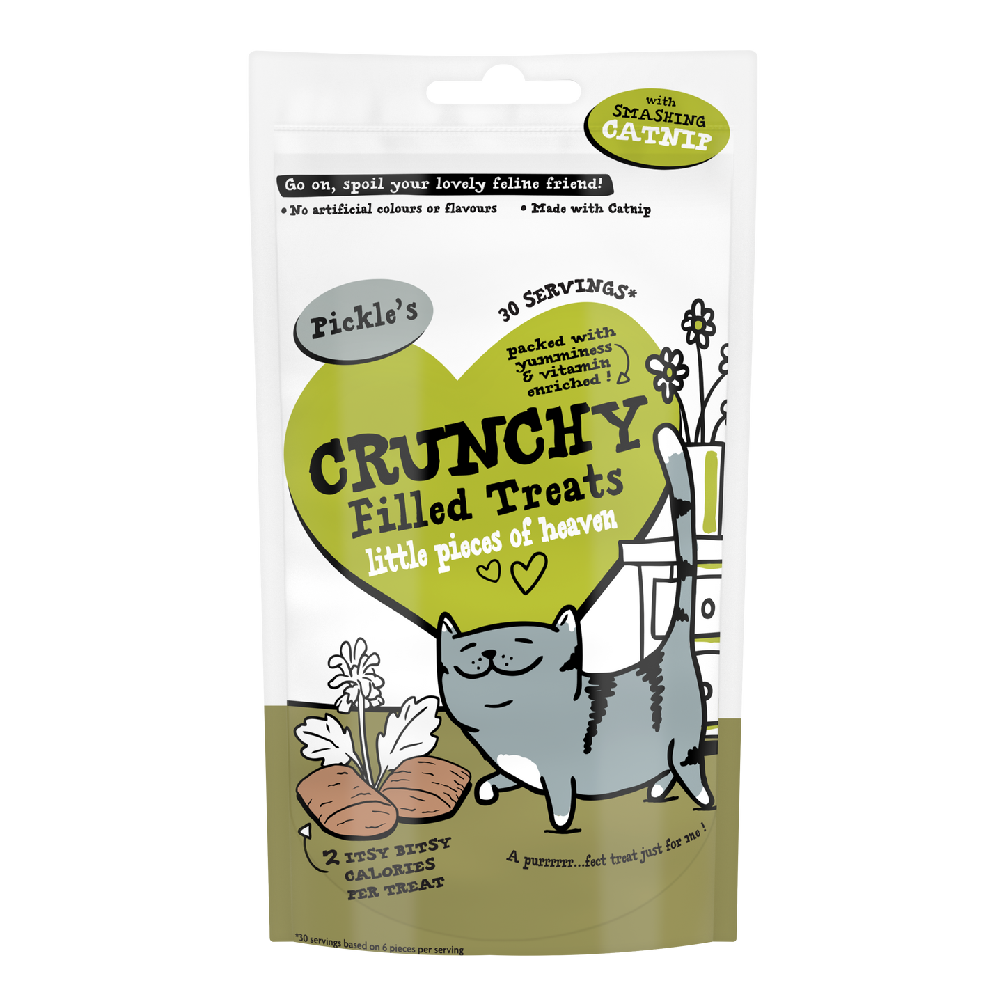 Pickle's Crunchy Filled Cat Treat with Catnip 65g