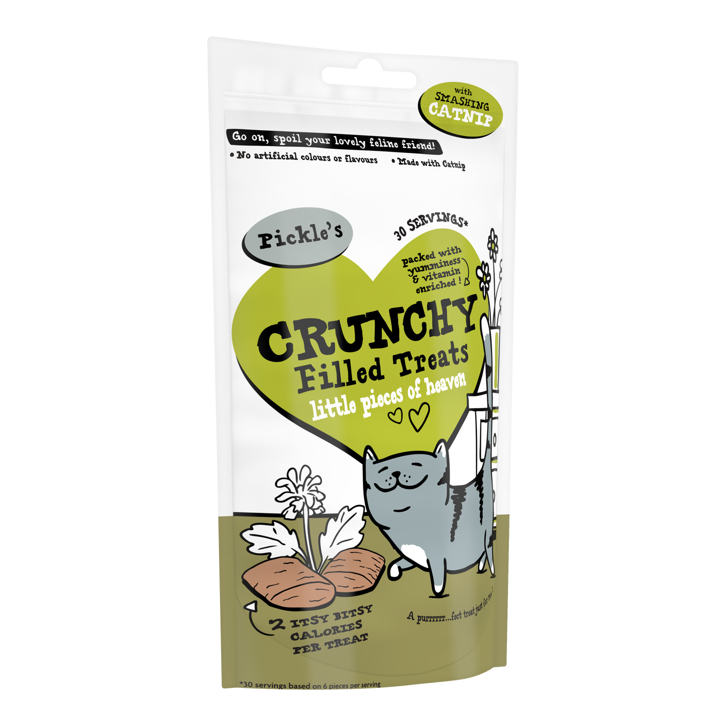 Pickle's Crunchy Filled Cat Treat with Catnip 65g