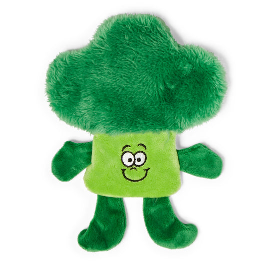 Pets at Home Broccoli Flattie Crinkle & Squeak Dog Toy Mini
